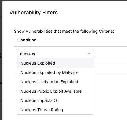 Vulnerability Filters