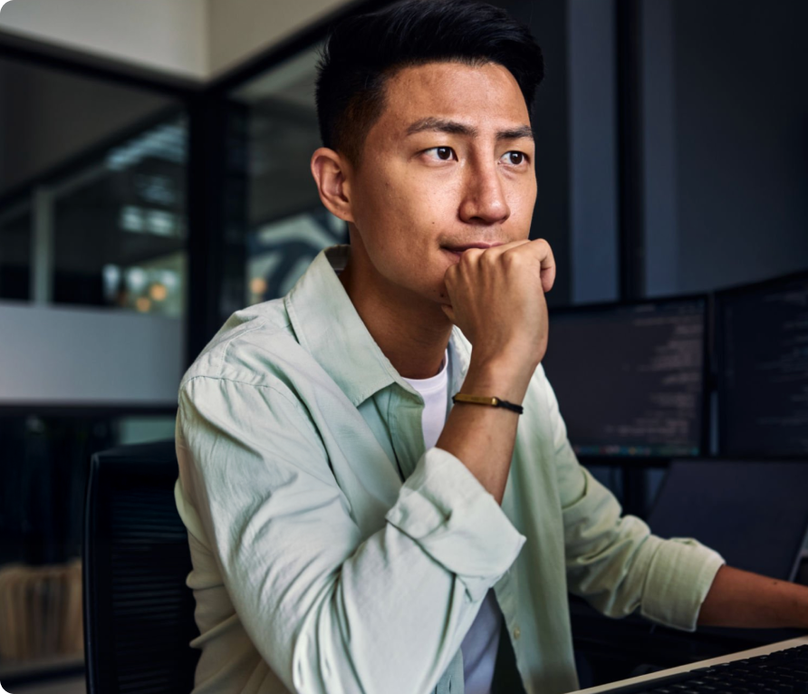 Professional in office