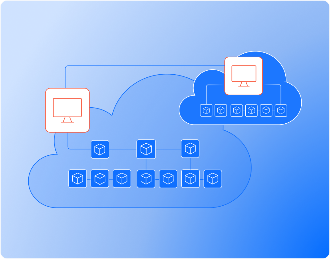 Cloud architecture graphic