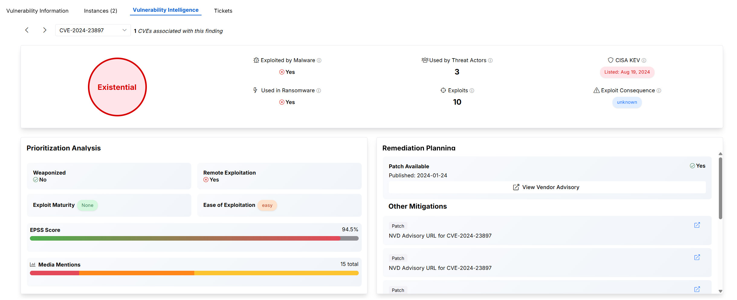Nucleus Vulnerability Intelligence Details