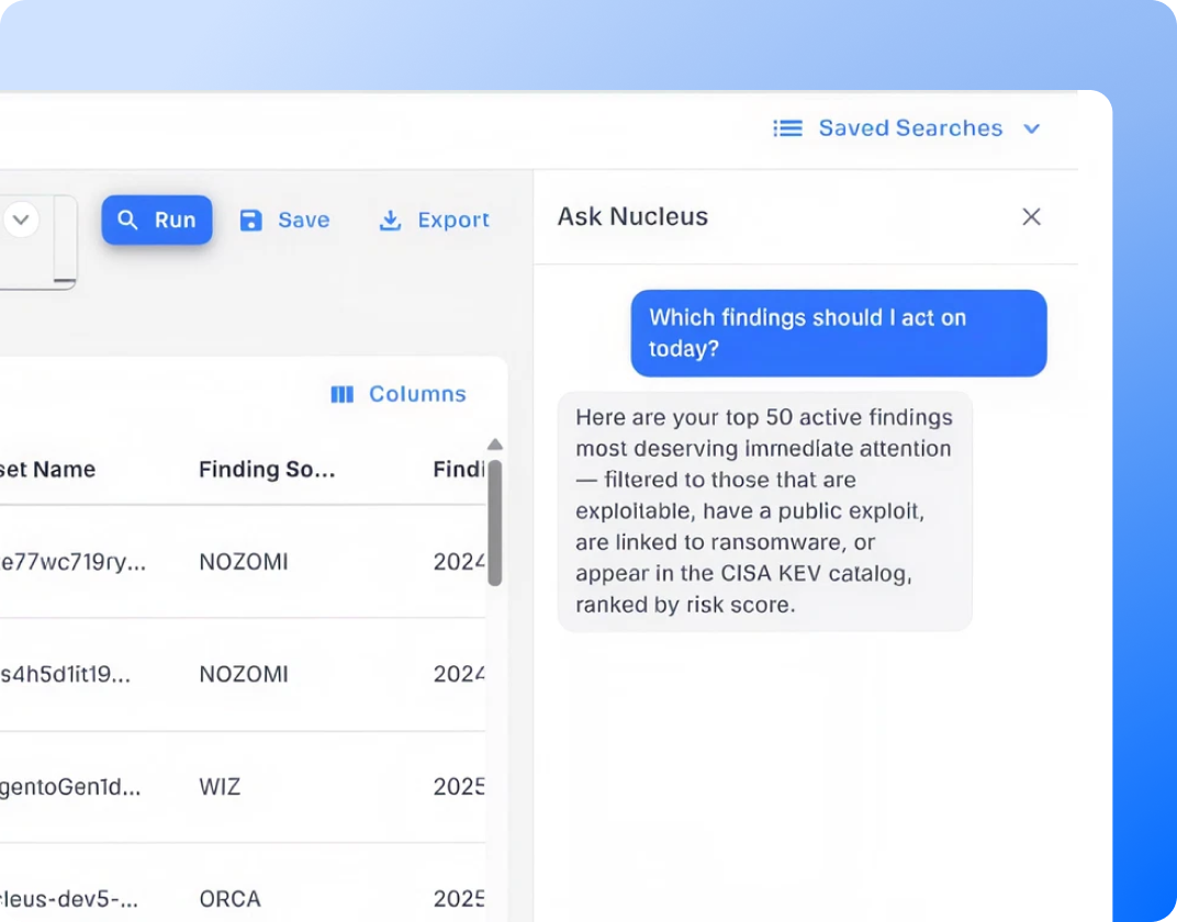 Reporting Helix Query Screenshot